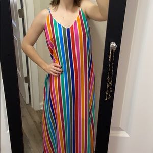 Rainbow Maxi Dress w/ POCKETS